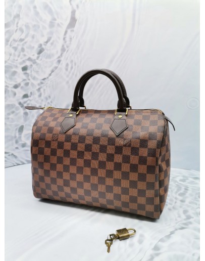 LOUIS VUITTON SPEEDY 30 DAMIER EBENE CANVAS BAG 