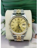 ROLEX DATEJUST REF16233 WHITE DIAL WATCH 36MM AUTOMATIC