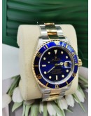 ROLEX SUBMARINER DATE BLUE DIAL REF16613 WATCH 40MM AUTOMATIC FULL SET