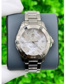 TAG HEUER AQUARACER MOTHER OF PEARL LADIES WATCH 35MM QUARTZ FULL SET