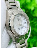 TAG HEUER AQUARACER MOTHER OF PEARL LADIES WATCH 35MM QUARTZ FULL SET