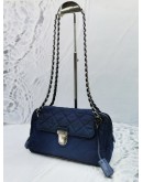 PRADA IBISCO QUILTED TESSUTO IMPUNTU CHAIN FLAP BAG