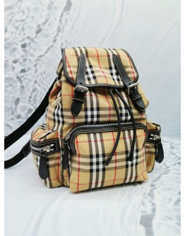 BURBERRY RUCKSACK CHECK CANVAS BACKPACK