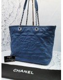 CHANEL CAVIAR LEATHER TOTE BAG WITH SMALL POUCH