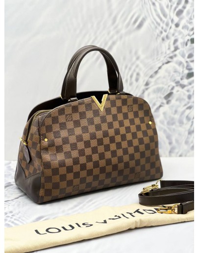 LOUIS VUITTON KENSINGTON BOWLING DAMIER EBENE CANVAS BAG