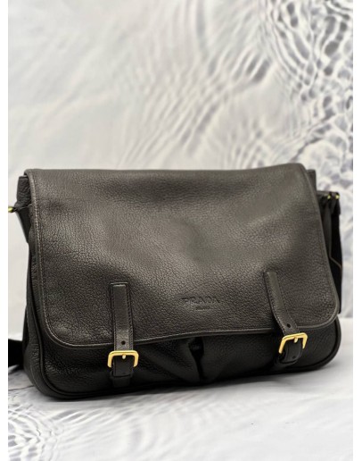 PRADA MESSENGER SOFT LEATHER BAG