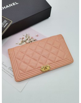 CHANEL PINK LONG WALLET