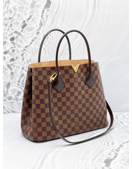 LOUIS VUITTON KENSINGTON V DAMIER EBENE CANVAS TOTE BAG FULL SET