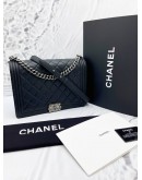 CHANEL LARGE BOY QUILTED CALFSKIN LEATHER FLAP BAG FULL SET