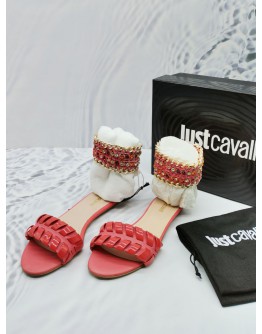 JUSTCAVALLI FLAT SHOES IN PINK SIZE 38