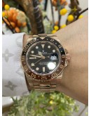 ROLEX GMT-MASTER II ROOTBEER ROSE GOLD WATCH REF126715 40MM AUTOMATIC