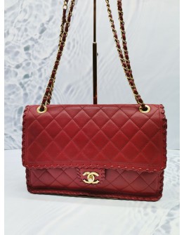 CHANEL LAMBSKIN LEATHER SINGLE FLAP CHAIN BAG