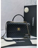 CHANEL TOP HANDLE FLAP BAG FULL SET