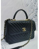 CHANEL TOP HANDLE FLAP BAG FULL SET