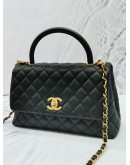 CHANEL COCO HANDLE BAG IN BLACK CAVIAR LEATHER