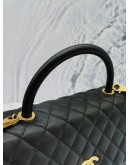 CHANEL COCO HANDLE BAG IN BLACK CAVIAR LEATHER