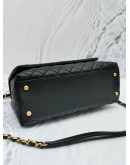 CHANEL COCO HANDLE BAG IN BLACK CAVIAR LEATHER