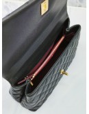 CHANEL COCO HANDLE BAG IN BLACK CAVIAR LEATHER