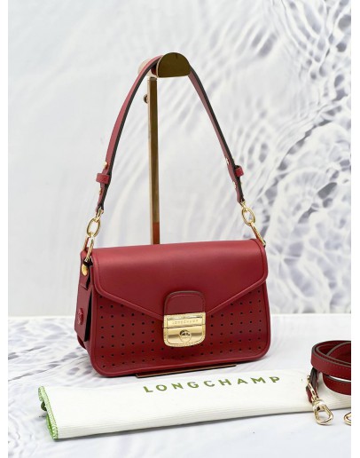 LONGCHAMP CALFSKIN LEATHER TWO WAY HANDBAG