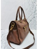 PRADA HANDLE BROWN BAG WITH STRAP