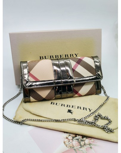 BURBERRY LONG WALLET WITH CHAIN FULL SET