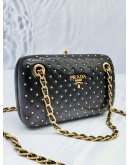 PRADA NAPPA BORCHIE CHAIN SHOULDER BAG