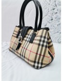 BURBERRY HAYMARKET CHECK COATED TOTE BAG