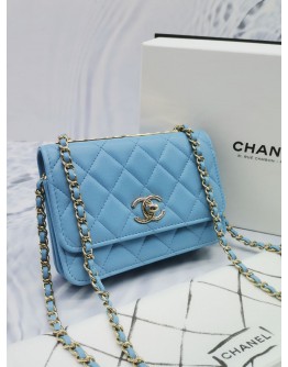 CHANEL WALLET ON CHAIN BAG LAMBSKIN LEATHER
