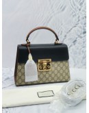 GUCCI GG SUPREME PADLOCK TOP HANDLE BAG