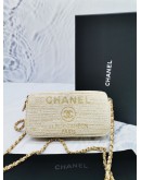 CHANEL DEAUVILLE DOUBLE ZIP CLUTCH CHAIN BAG