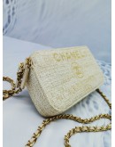 CHANEL DEAUVILLE DOUBLE ZIP CLUTCH CHAIN BAG