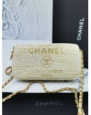 CHANEL DEAUVILLE DOUBLE ZIP CLUTCH CHAIN BAG