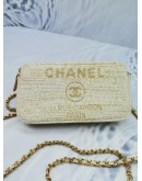 CHANEL DEAUVILLE DOUBLE ZIP CLUTCH CHAIN BAG