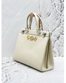 GUCCI ZUMI GRAINED CALFSKIN LEATHER TOTE BAG