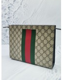 GUCCI SUPREME WEB CLUTCH FULL SET