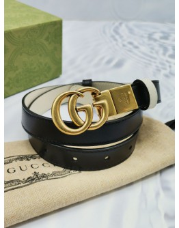 GUCCI GG MARMONT LEATHER BELT SIZE 75 FULL SET