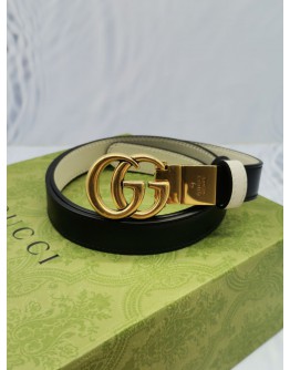 GUCCI GG MARMONT LEATHER BELT SIZE 75 FULL SET
