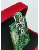 GREEN SQUARE JADE PENDANT