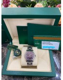 ROLEX OYSTER PERPETUAL GRAPE ROMAN DIAL LADIES WATCH REF177200 31MM AUTOMATIC FULL SET