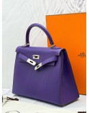 HERMES KELLY 28 PURPLE COLOR SHW FULL SET