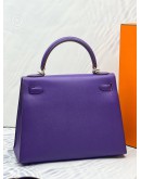 HERMES KELLY 28 PURPLE COLOR SHW FULL SET