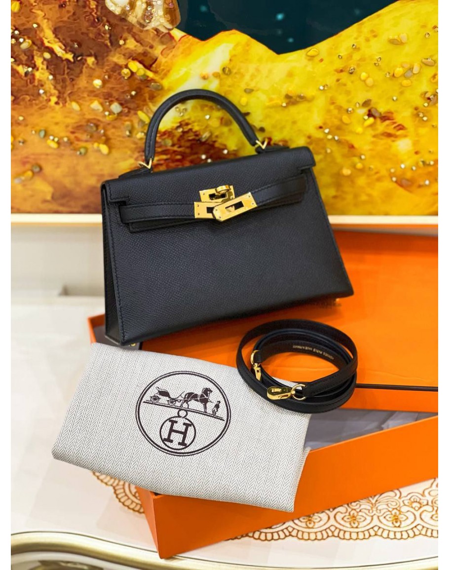 Hermes Black Mini Kelly Bag