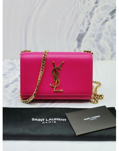 YSL SAINT LAURENT SMALL KATE GOLD CHAIN SLING BAG