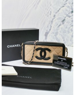 CHANEL FILIGREE CLUTCH WITH CHAIN BAG -FULL SET-