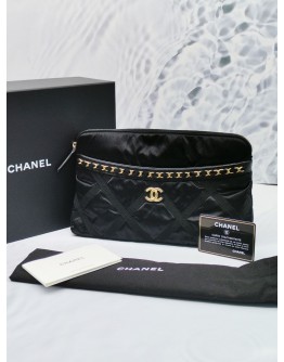 CHANEL NYLON CC LOGO POUCH FORDBLE TOTE BAG -FULL SET-