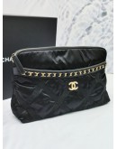 CHANEL NYLON CC LOGO POUCH FORDBLE TOTE BAG -FULL SET-