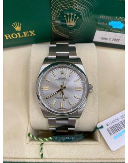 ROLEX OYSTER PERPETUAL REF126000 36MM AUTOMATIC UNISEX WATCH -YEAR 2022 BRAND NEW- -FULL SET-