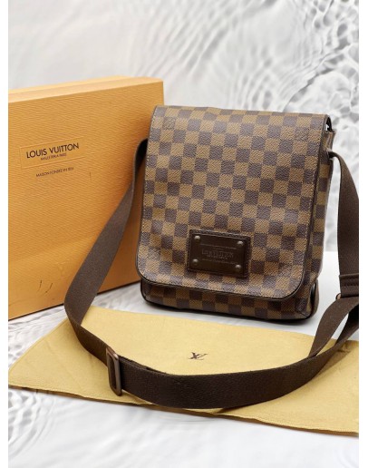 LOUIS VUITTON BROOKLYN PM DAMIER EBENE CANVAS BAG -FULL SET-