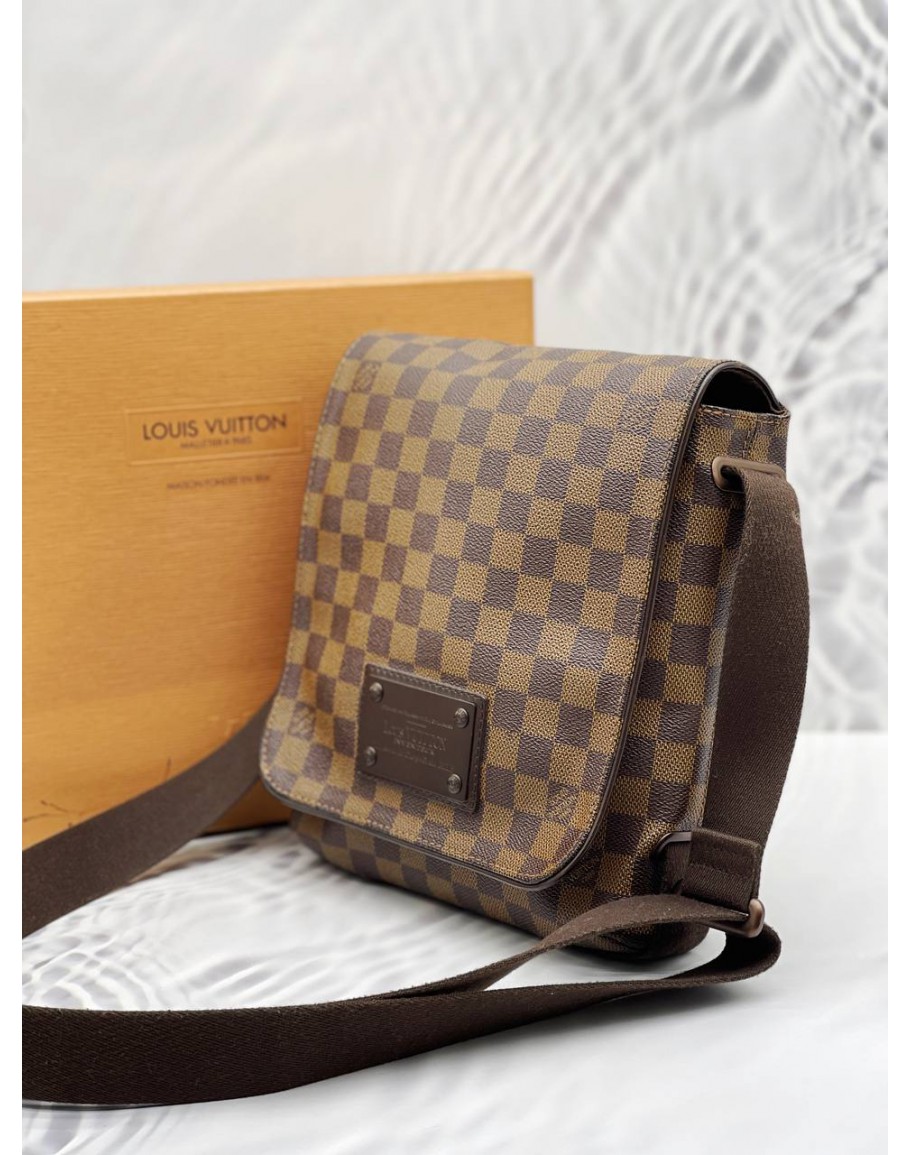 Brown Louis Vuitton Damier Ebene Brooklyn PM Crossbody Bag