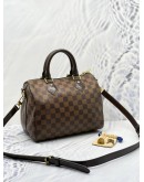 LOUIS VUITTON SPEEDY BANDOULIERE 25 DAMIER EBENE CANVAS BAG